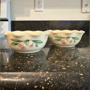 Pfaltzgraff garden party scalloped dessert bowls set of 2